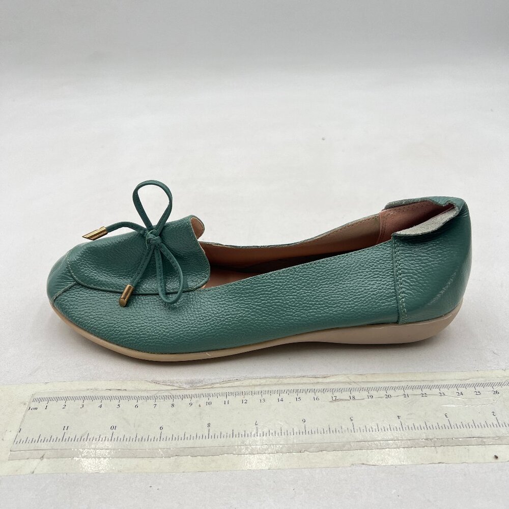 Light Green Bowknot Round Toe Comfortable Ballets Slip on Flats Walking Shoe